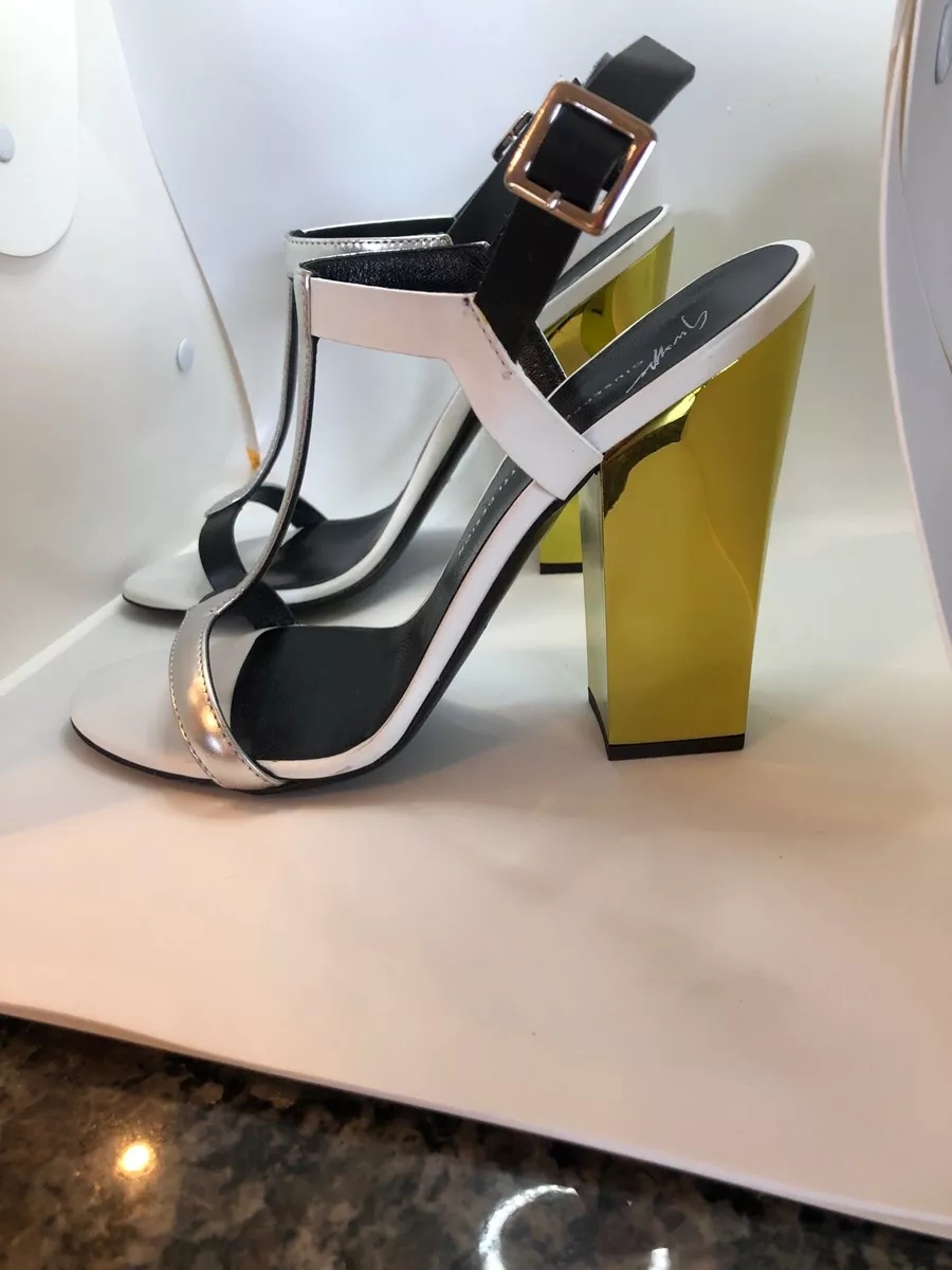 Giuseppe Zanotti Taz 110 Sandalo Mirror Argento 37.5 Gorgeous