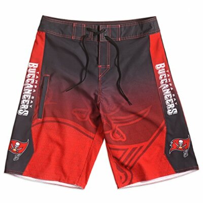 KLEW NFL Men's Tampa Bay Buccaneers Gradient Board Shorts