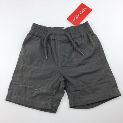 Boys size 00, Ollie's Place, grey lightweight cotton shorts