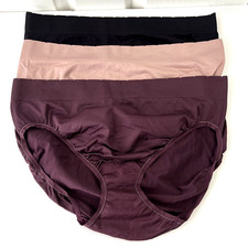 Vanity Fair 3 Pack No Pinch No Show Seamless Hi-Cut Panties 6 Multi-Color