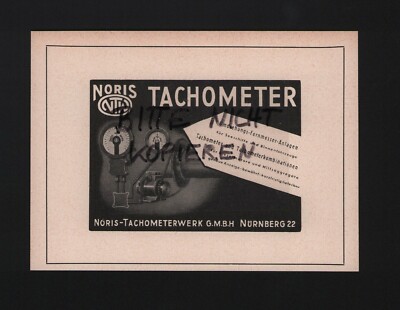Nuremberg, Advertising 1961, Noris Speedometer Factory GmbH