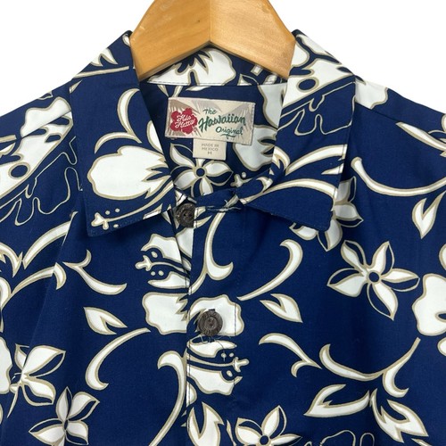 Hilo Hattie Men's Blue Hawaiian Shirt Size M Floral NWT Short Sleeve - Picture 2 of 12