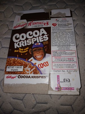 1995 Kelloggs Cocoa Krispies Mini Cereal Box Harder To Find.
