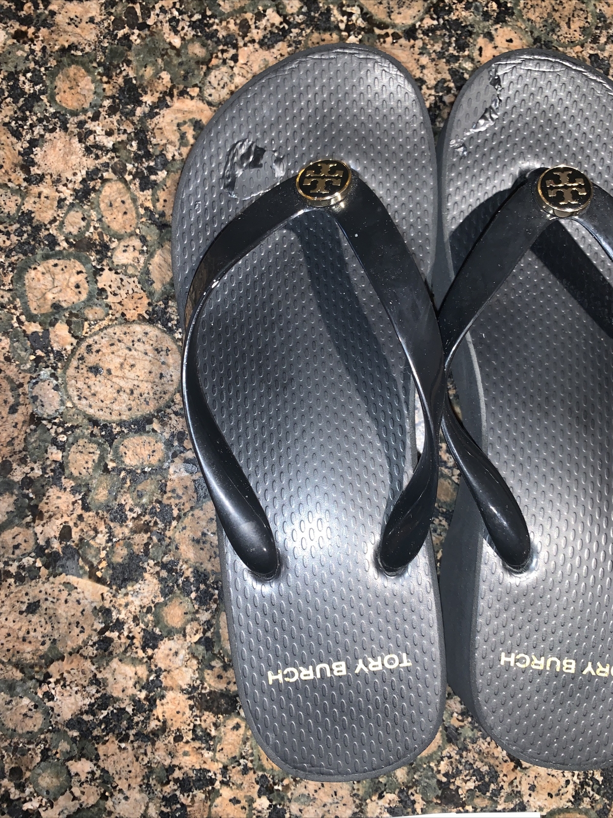 Tory Burch Cutout Wedge Flip Flops, Womenu0026#039;s Size 7.5, Black | eBay