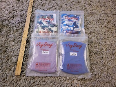 4 NEW - JOY DAOG Washable Dog Diaper Wrap for Male Dog Size M Medium