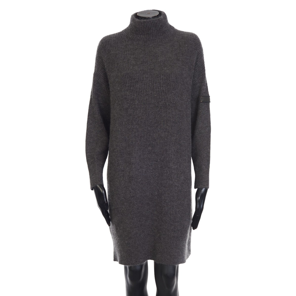 BRUNELLO CUCINELLI ダークグレー ワンピース BRUNELLO CUCINELLI Ribbed wool midi dress | NET-A-PORTER