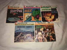 Lot of 5 GAF View Master 21 Stereo Pictures Disney Adventureland Hulk Muppets
