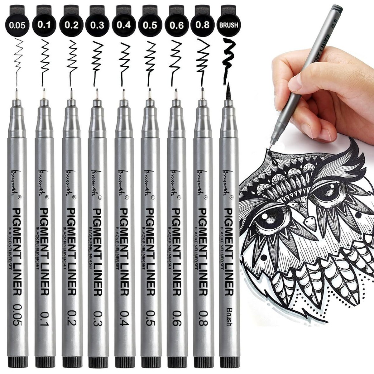 Pack Micro Fineliner Drawing Art Pens for Sketching Watercolor