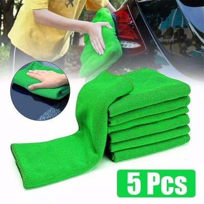 5pcs Microfiber Towel Cleaning Cloth No-Scratch Rag 2024 Car Polishing L5X0