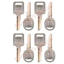 8 NEW OEM A + B Ignition & Door Key Blanks with GM Logo Uncut 320588 + 320589