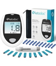 KETO-DOC Advanced Ketone Blood Meter Testing Kit to Monitor Your Ketosis Levels