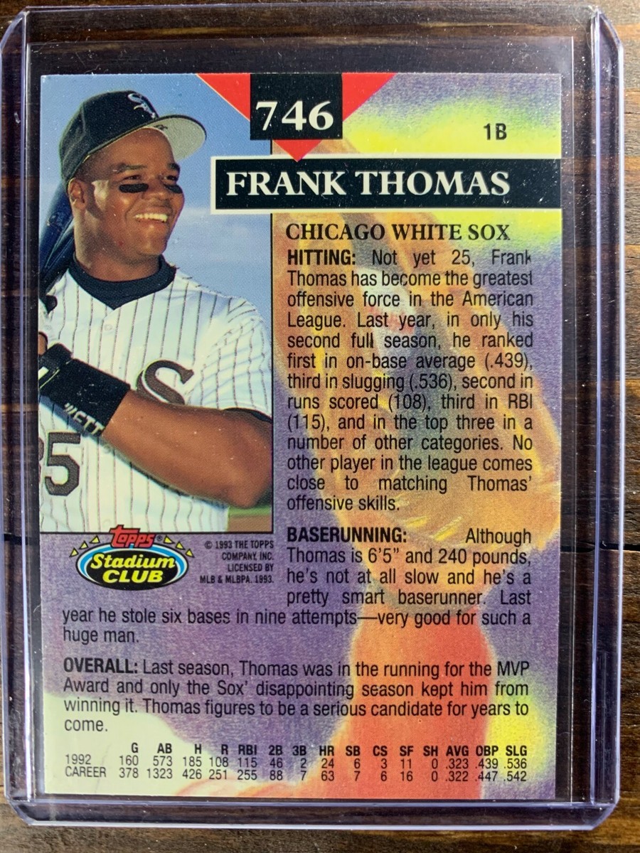Frank Thomas Baseball Card #746 Topps Stadium Club Members Only SP