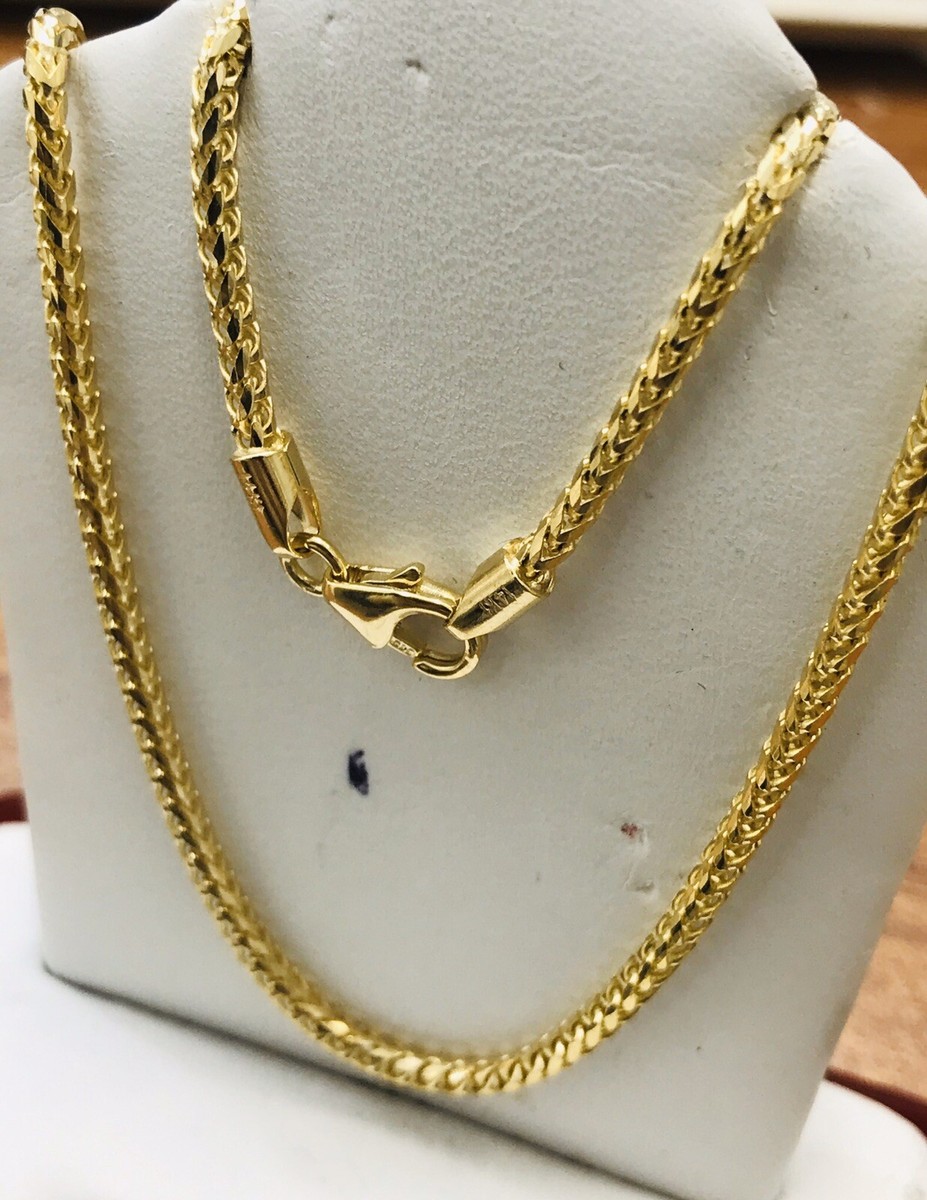 Grams 14K Solid Yellow Gold Franco Necklace Chain 22 Inch
