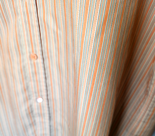 Bugatchi Uomo Shirt Mens XL Orange Striped Short Sleeve Button Up Casual Dressy - Picture 3 of 11