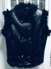 Gorgeous Prada Made In Italy Women’s Eu 44(l) Black Dyed Sheep Fur Vest