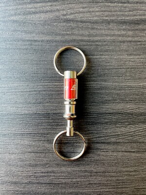 Snap-On Tools Authentic Metal Pull-Apart Red Swivel Keychain, NEW  