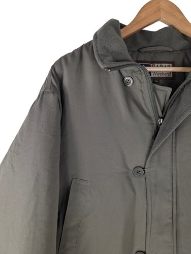Abrigo de fin de semana Farah, caqui/verde cuello acolchado cremallera y botones talla XL - Imagen 2 de 14