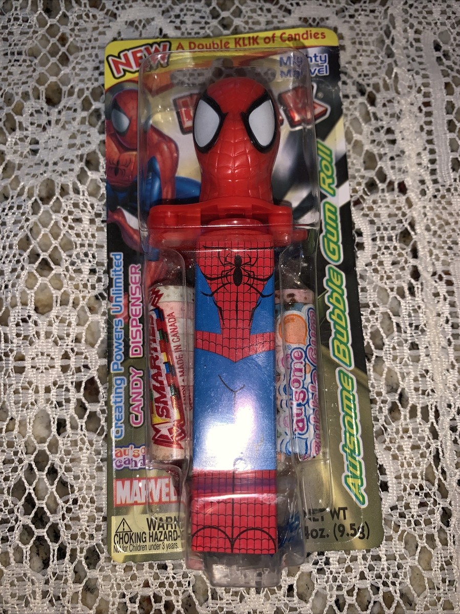 Spiderman Mighty Marvel Klik Candy Dispenser Spider Man Superhero