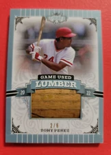 Tony Perez GAME USED Jumbo BAT BARREL CARD #2/6 2022 LEAF Lumber CINCINNATI REDS