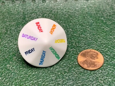 30mm Day of the Week Die D14 Learn Education RPG Tabletop Gaming Sun-Mon Twice