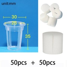 50pcs Set Soilless Hydroponic Orchid Nursery Sponge Planting Basket Flower Trays 0.13 per sponge