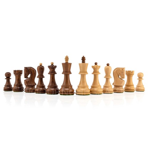 3,75" Zagreb 1959 Schachfiguren in goldenem Palisander - doppelt gewichtet - Bild 2 von 7