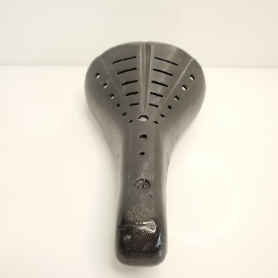 Selle BMX Vintage Aero Team 2169 Années 80 - Plastique Noir, Rails 7x7 Mm, Occasion Avec Traces