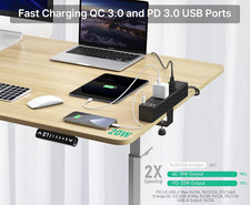 Standing Desk Clamp Power Strip with 15 Outlets, Widely Spaced Desktop Edge M...