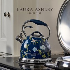 Laura Ashley 3L Whistling Kettle Stainless Steel for Gas,Induction Hob Stovetop