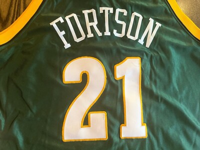 RARE Reebok Authentic DANNY FORTSON #21 Seattle SuperSonics Jersey