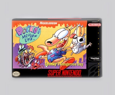 ROCKO'S MODERN LIFE SPUNK /  SNES - 2''x3'' FRIDGE MAGNET (super nintendo retro