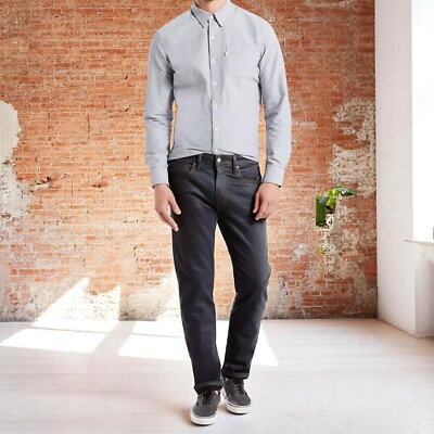 Levi's 502 Men s Regular Fit Taper Raw Unwashed Denim Jeans Size 29 x 30