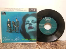The Four Freshman: Voices in Love 2, EAP-2-1074, 4 Track EP, 45 RPM, G+ (F8)