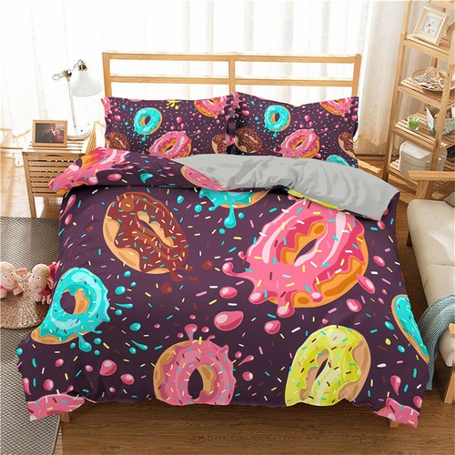 Sweet Donut Doona Duvet Cover Bedding Set Single Double Queen King Quilt Covers - Bild 6 von 35