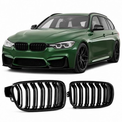 JOM Sport Kühlergrill schwarz glänzend Doppelsteg paßt für BMW 3er F30 F80 F31