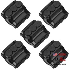 Pack 3 Port Insulated Wire Connectors Black Multi Aluminum Inline 4-14AWG 5