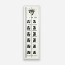 White Wooden First Year Milestone Photo Frame Baby Picture Frames Nursery Decor
