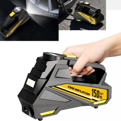 #ad 12V Car Tire Inflator Pump with Digital Screen LED Light and Auto Pressure Stop $72.43