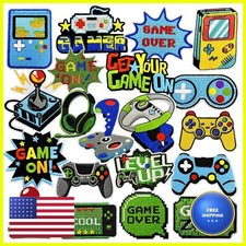Patchbro 20 PCS Vintage Video Game Iron On Patches, Boy Kids Men Holiday Game
