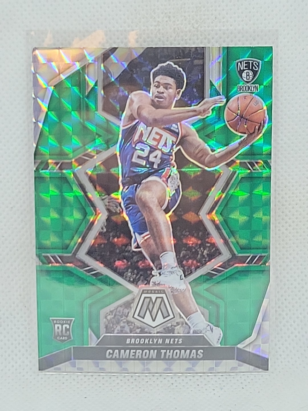 Cameron Thomas 2021/22 Panini Mosaic  Green Mosaic Prizm Rookie #215 NrMt