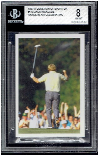1987 A Question Of Sport #173 Jack Nicklaus  BGS 8 Near  MINT  RARE Golf Card