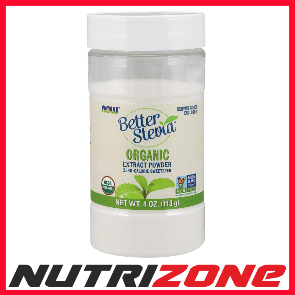Now Foods Better Stevia Extract Powder Zero Calorie Sweetener, Organic 113 grams