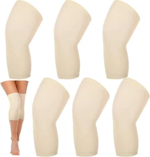 6 Pcs Compression Knee Sleeve Brace Lightweight Breathable Support Leg Protector