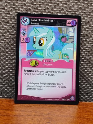 My Little Pony Lyra Heartstrings #201 UR Foil Holo Ultra Rare 2013 CCG TCG