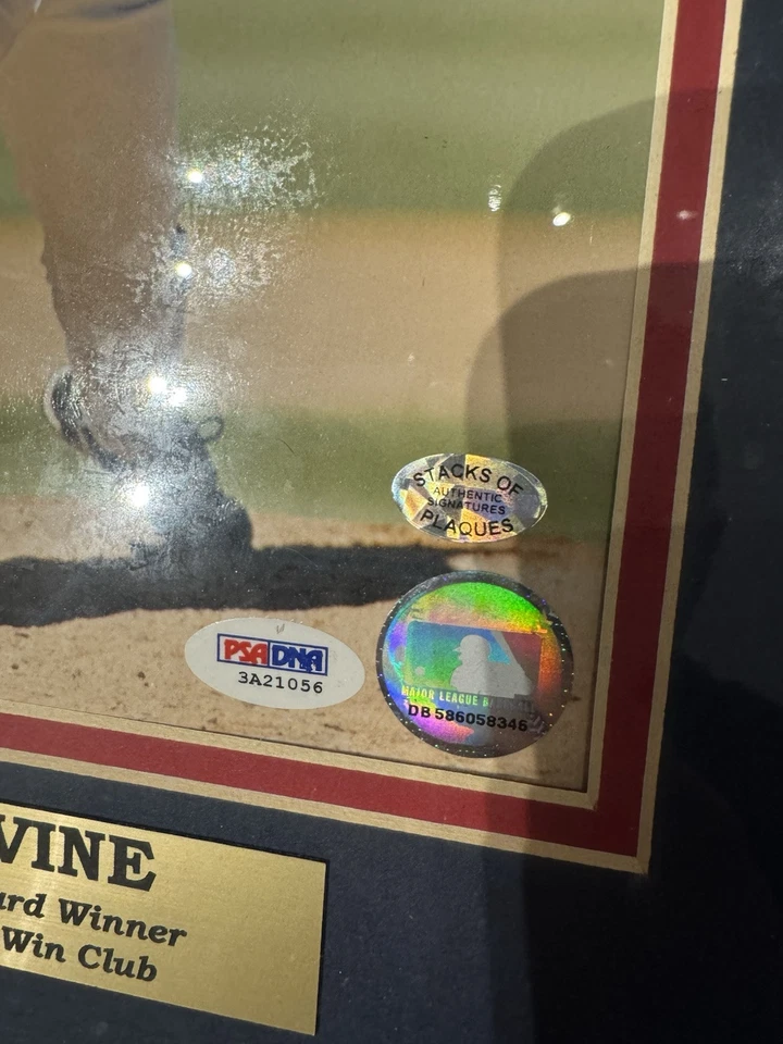 Tom Glavine 8x10 Photo Signed PSA COA Atlanta Braves With Frame - Image 2 of 2