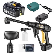 Cordless Car High Pressure Washer Gun Water Cleaner 6 in1 For Makita 18V Battery