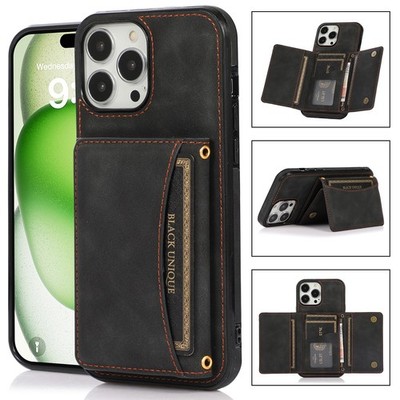 Flip Leather Wallet Phone Case For iPhone 17 Pro Max 16 15 Plus 14 13 12 11