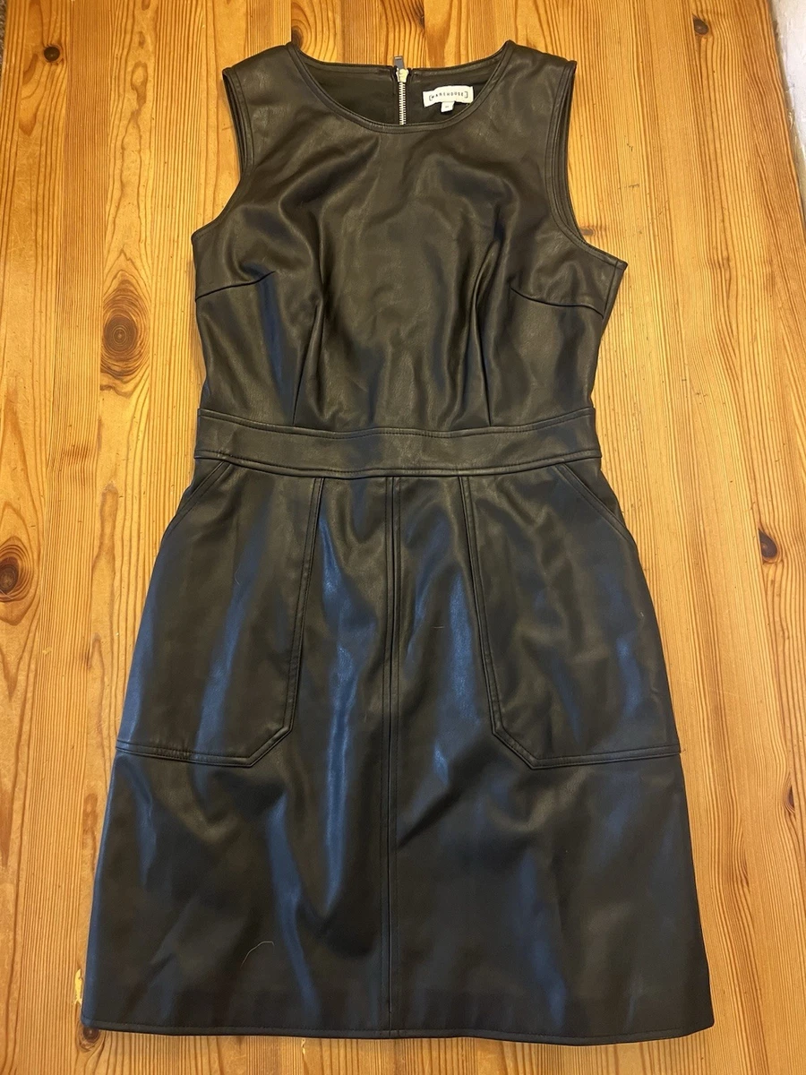 slim fit dress slacks Bebe Women's Faux Leather Mini Pencil Dress