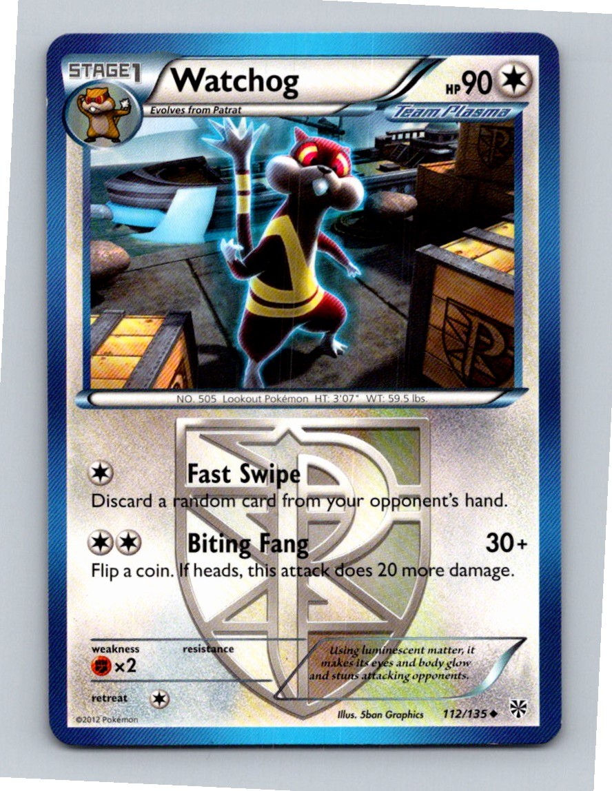 Watchog (Team Plasma) (112) Uncommon Plasma Storm 112/135 LP