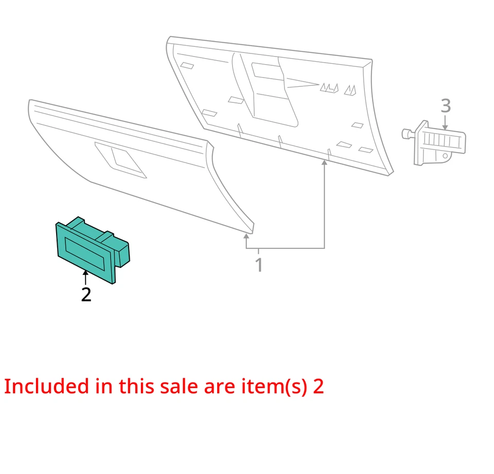 CHRYSLER GLOVEBOX DOOR LATCH 5JM53XDHAE NEW OEM 5JM53XDHAE - Изображение 3 из 4